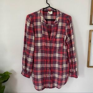 Anthropologie plaid tunic size 6